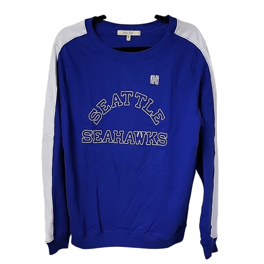 Junk Food NFL Seattle Seahawks Blue Lightweight Sweatshirt Adult Size XL NEW